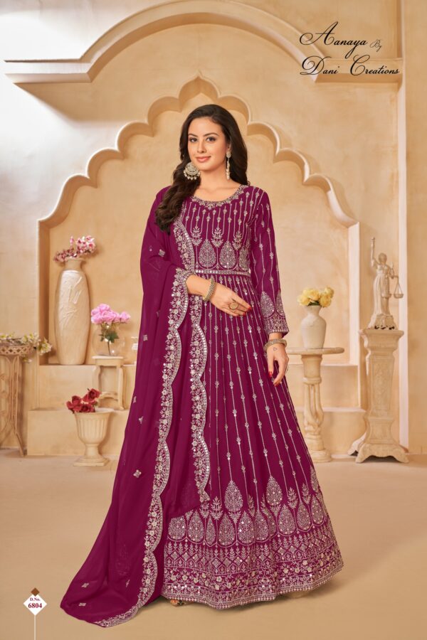 Party Wear Anarkali Gown FREE SHIPP IN IND +10%OFF - Image 4