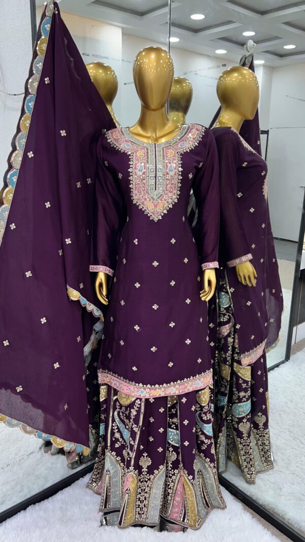 New Designer Party Wear Sharara Suit