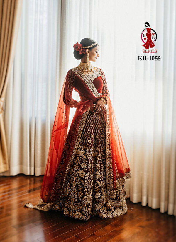 Velvet Bridal lehenga special winter Offer {25%OFF} - Image 3