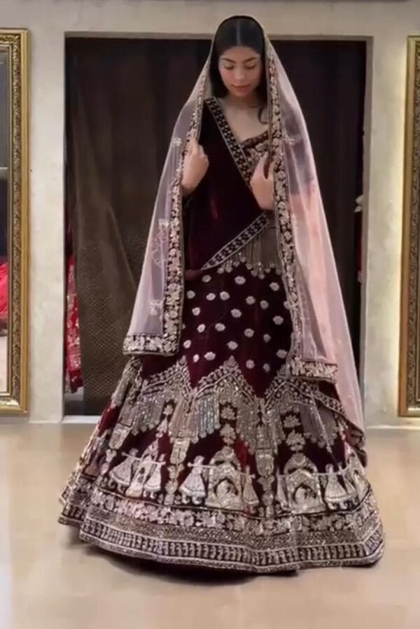 Wedding Special Velvet Lehenga