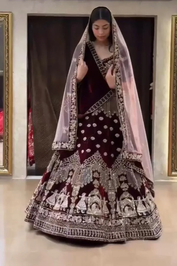 Wedding Special Velvet Lehenga