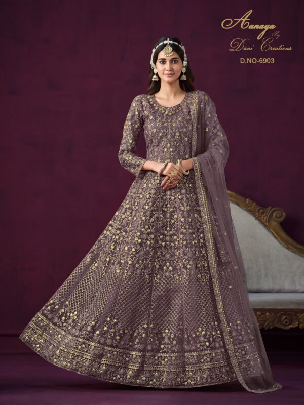 Party Wear Anarkali Gown FREE Shipp in All India + *5% 0ff - Image 3