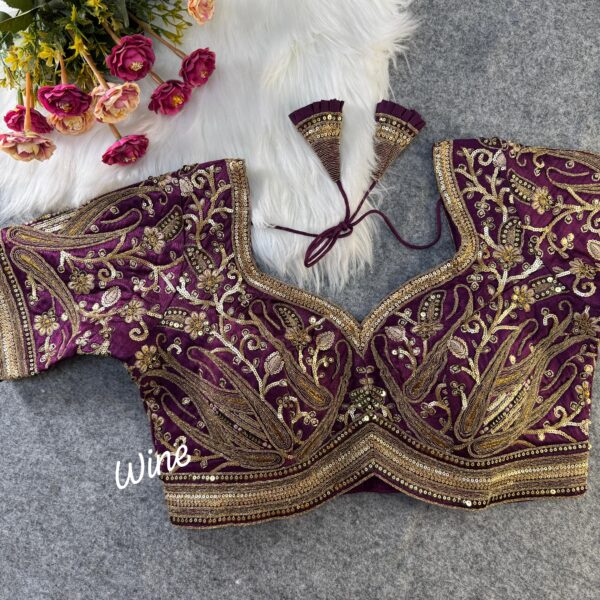 Apple Cut Bridal Blouse | Wedding Blouse FREE SHIPP IN INDIA +10% OFF - Image 6