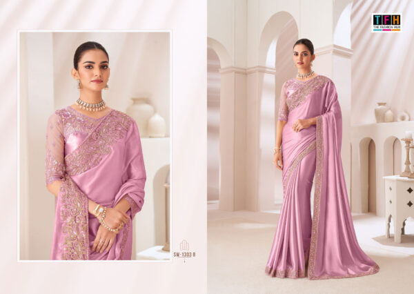 Party wear saree | wedding saree FREE ship ind+ 5% off - Image 3