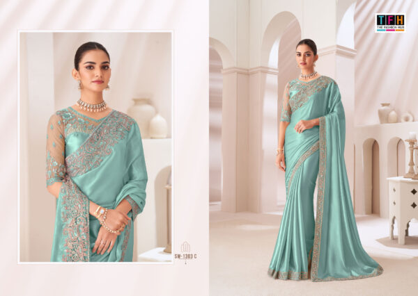 Party wear saree | wedding saree FREE ship ind+ 5% off - Image 4