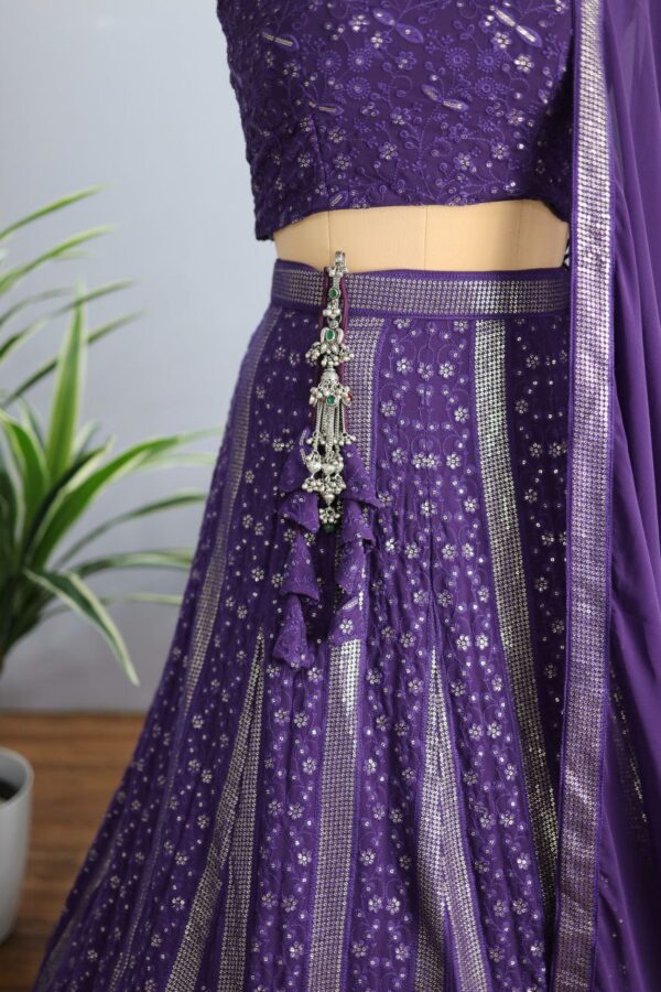 Purple lehenga |Designer lehenga choli | FREE SHIIPP IND LATEST 2025 - Image 2