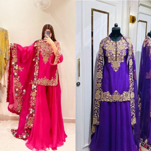 Party wear sharara suit | Eid  Special | FREE SHIPP IND NEW 2025 - Image 2