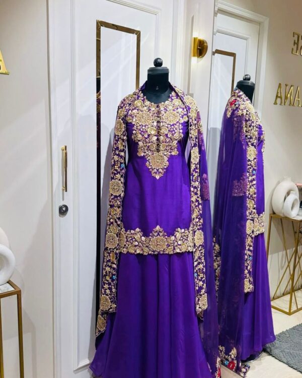 Party wear sharara suit | Eid  Special | FREE SHIPP IND NEW 2025 - Image 6