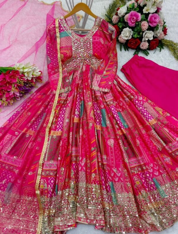 Digital print gown |Alia cut  gown New 2025 FREE SHIPP IN IND - Image 4