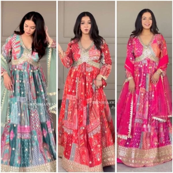 Digital print gown